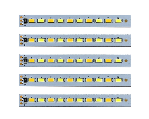 5PCS DC 5V 5W Dual-Color LED Lamp Board Warm/Pure White Light 380mA 400LM 3500K/6500K for USB Touch Dimmer